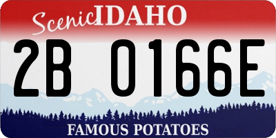 ID license plate 2B0166E