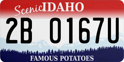 ID license plate 2B0167U