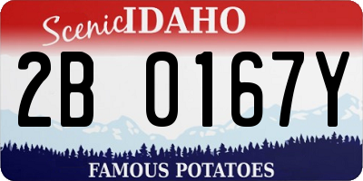 ID license plate 2B0167Y