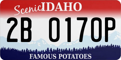 ID license plate 2B0170P