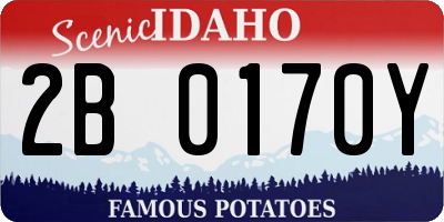 ID license plate 2B0170Y