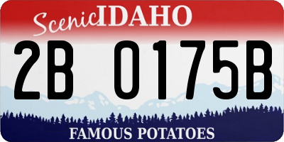 ID license plate 2B0175B