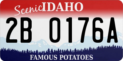 ID license plate 2B0176A