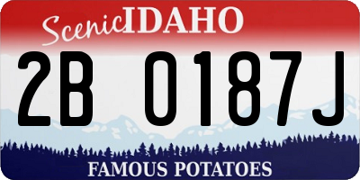 ID license plate 2B0187J