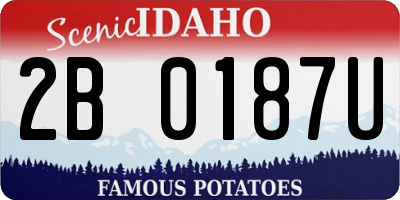 ID license plate 2B0187U