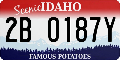 ID license plate 2B0187Y