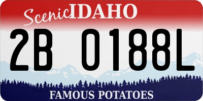 ID license plate 2B0188L