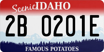 ID license plate 2B0201E