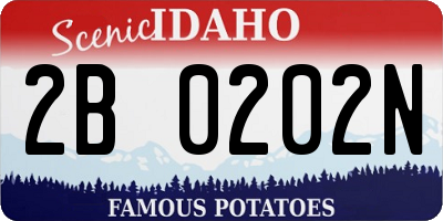 ID license plate 2B0202N