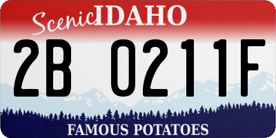 ID license plate 2B0211F