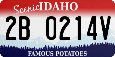 ID license plate 2B0214V