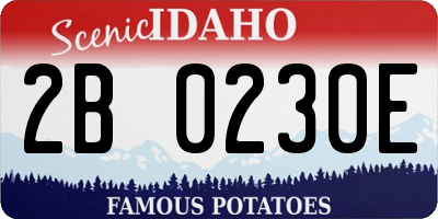 ID license plate 2B0230E