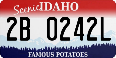 ID license plate 2B0242L