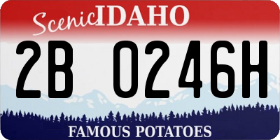 ID license plate 2B0246H