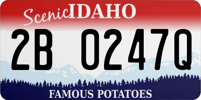 ID license plate 2B0247Q
