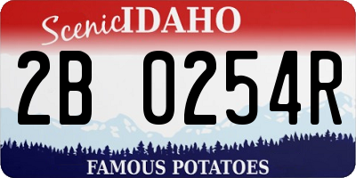 ID license plate 2B0254R