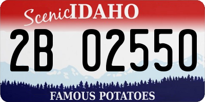 ID license plate 2B0255O