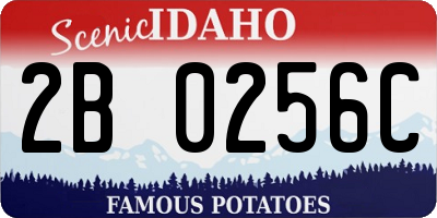 ID license plate 2B0256C