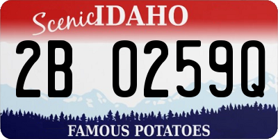ID license plate 2B0259Q