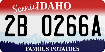 ID license plate 2B0266A