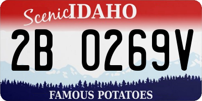 ID license plate 2B0269V