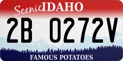ID license plate 2B0272V