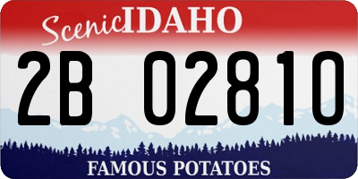 ID license plate 2B0281O