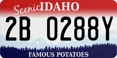 ID license plate 2B0288Y