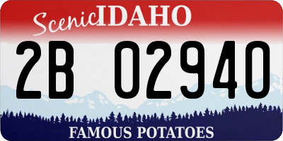ID license plate 2B0294O