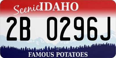 ID license plate 2B0296J