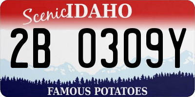 ID license plate 2B0309Y