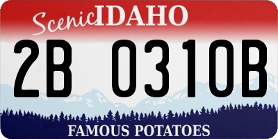 ID license plate 2B0310B