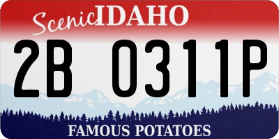 ID license plate 2B0311P