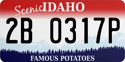 ID license plate 2B0317P