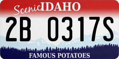 ID license plate 2B0317S
