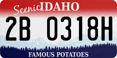 ID license plate 2B0318H