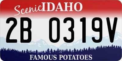 ID license plate 2B0319V