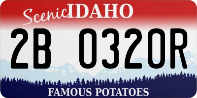 ID license plate 2B0320R
