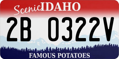 ID license plate 2B0322V