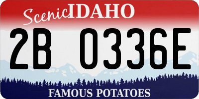 ID license plate 2B0336E