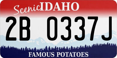 ID license plate 2B0337J