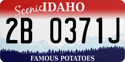 ID license plate 2B0371J
