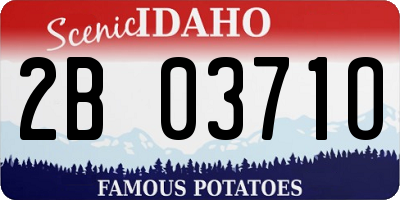 ID license plate 2B0371O