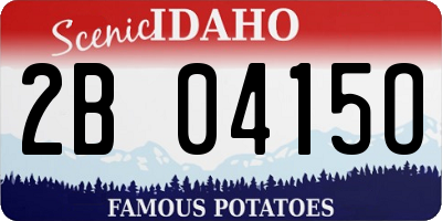 ID license plate 2B0415O
