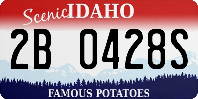 ID license plate 2B0428S