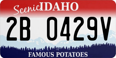 ID license plate 2B0429V