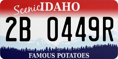 ID license plate 2B0449R
