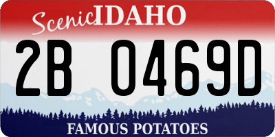 ID license plate 2B0469D