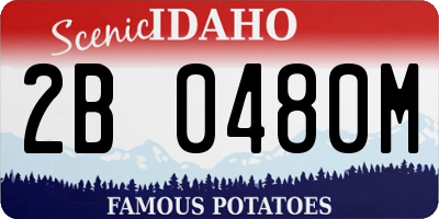 ID license plate 2B0480M