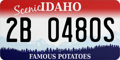 ID license plate 2B0480S